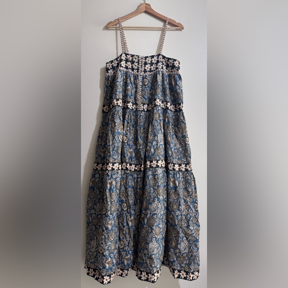 NATURAL LIFE Blue and Black Floral Maxi Dress - Picture 2 of 7